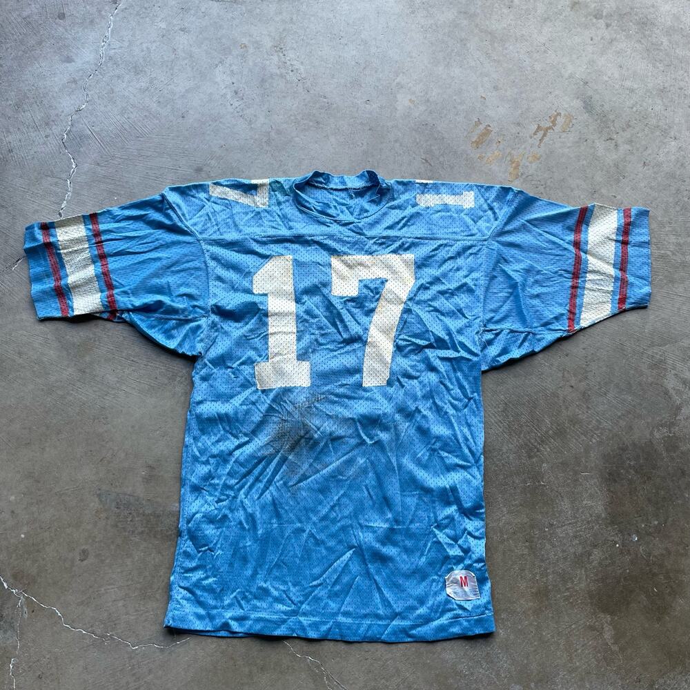VINTAGE 60S CHAMPION FOOTBALL JERSEY SOUTH SALEM MEDIUM BABY BLUE